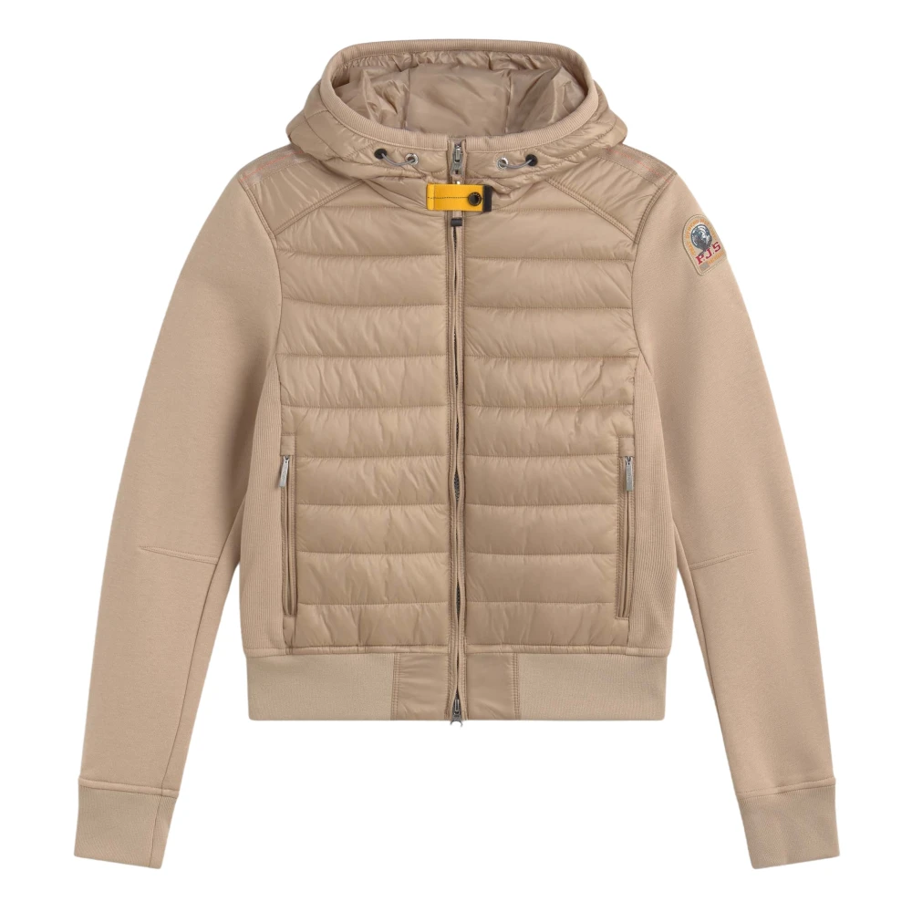 Parajumpers Gewatteerd jack met capuchon en logopatch Brown Dames
