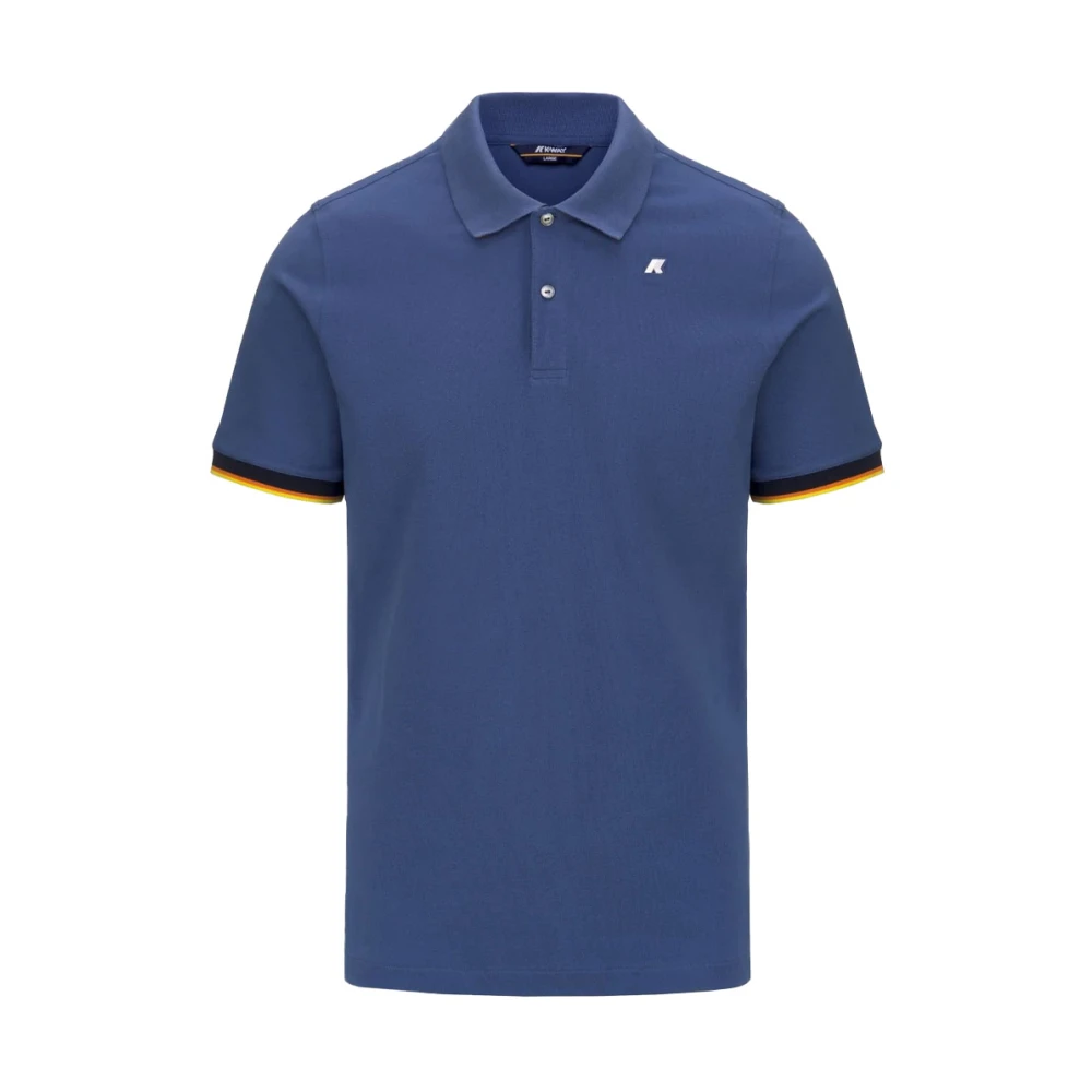 K-way Stretchkatoenen poloshirt Blue Heren