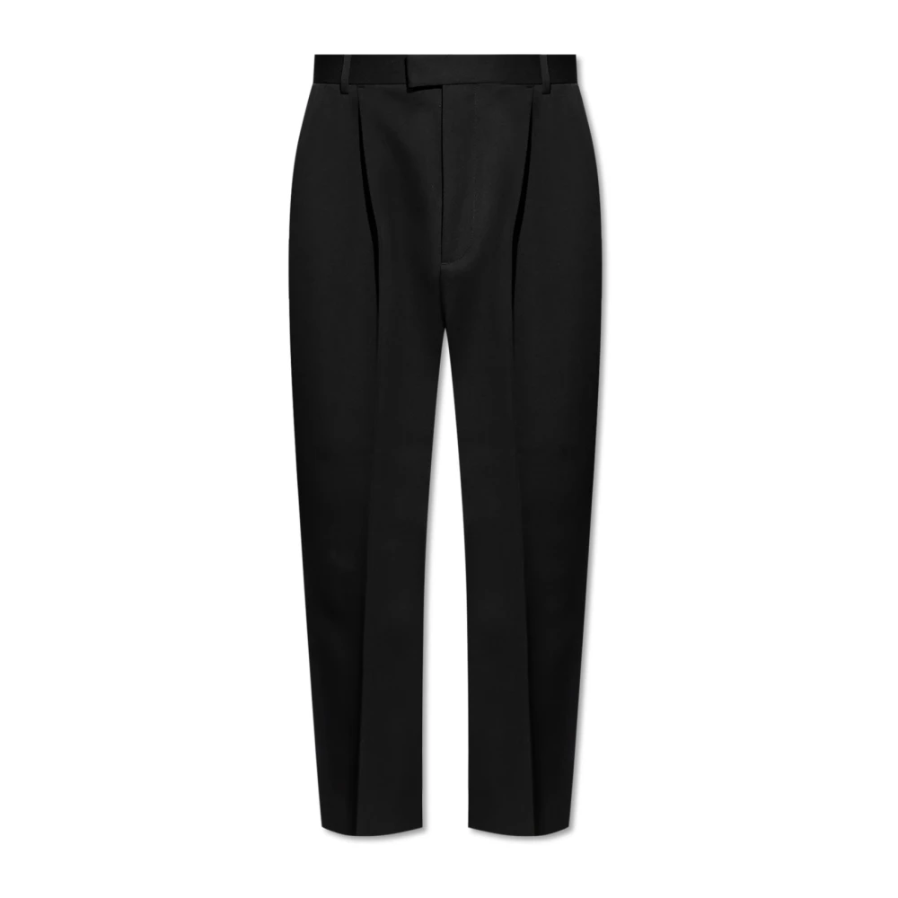 Bottega Veneta Gekreukelde broek Black Heren