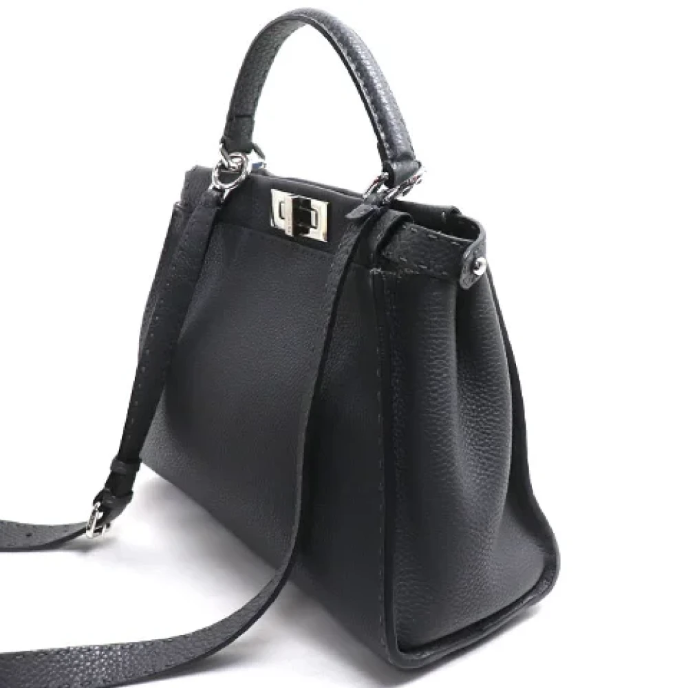 Fendi Vintage Pre-owned Leather fendi-bags Gray Dames