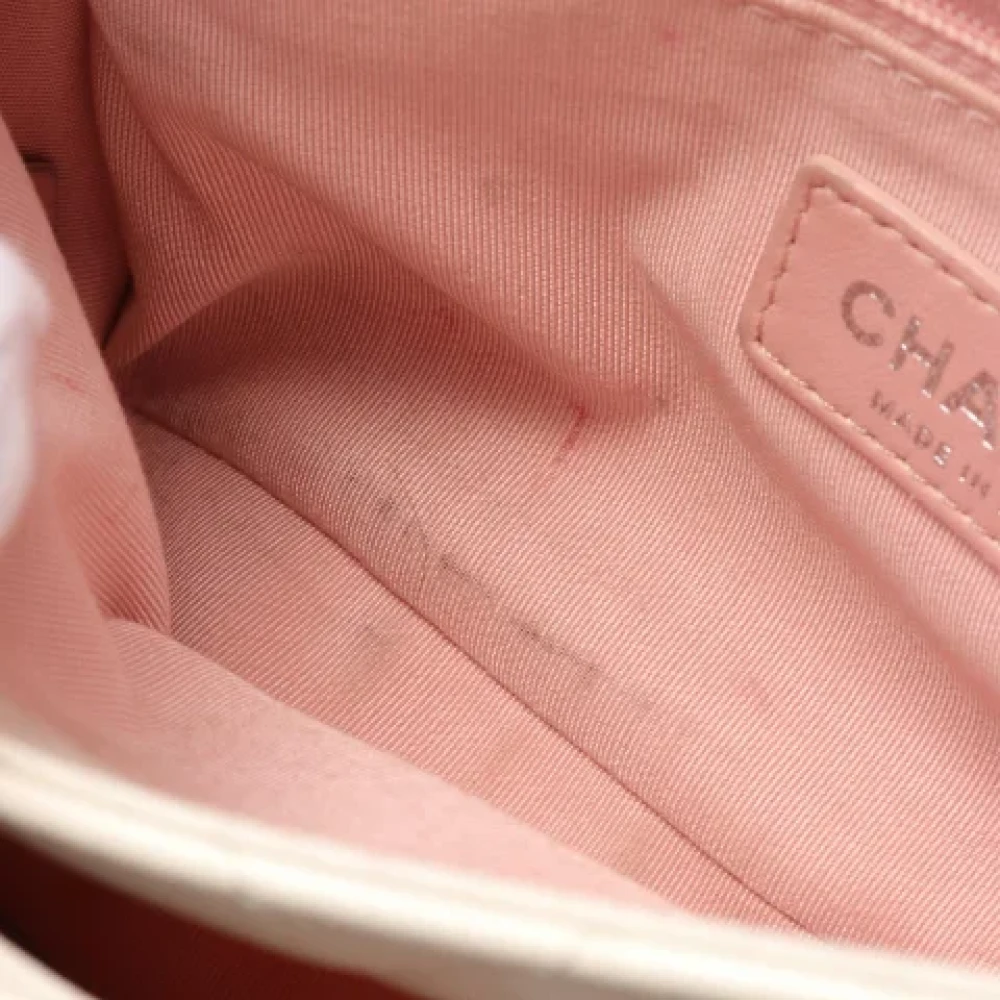 Chanel Vintage Pre-owned Leather chanel-bags Beige Dames