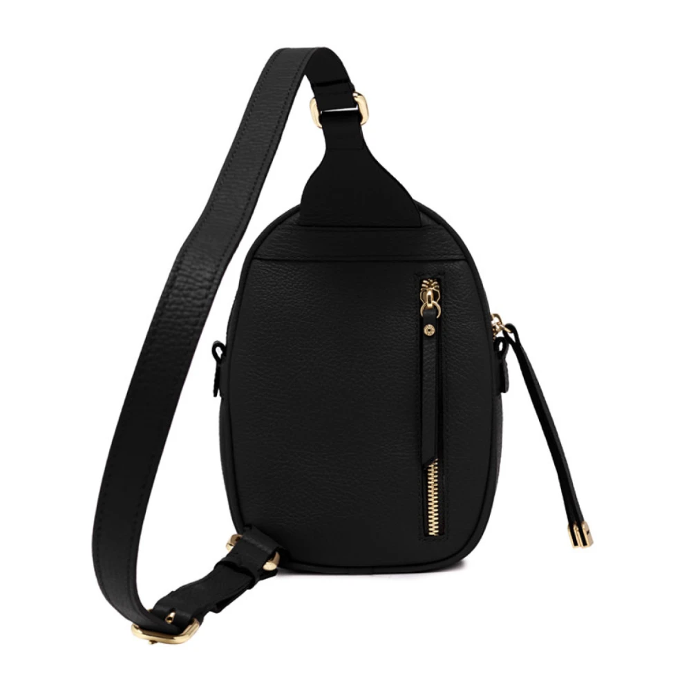 Gianni Chiarini Elegante Zwarte Schoudertas Black Dames
