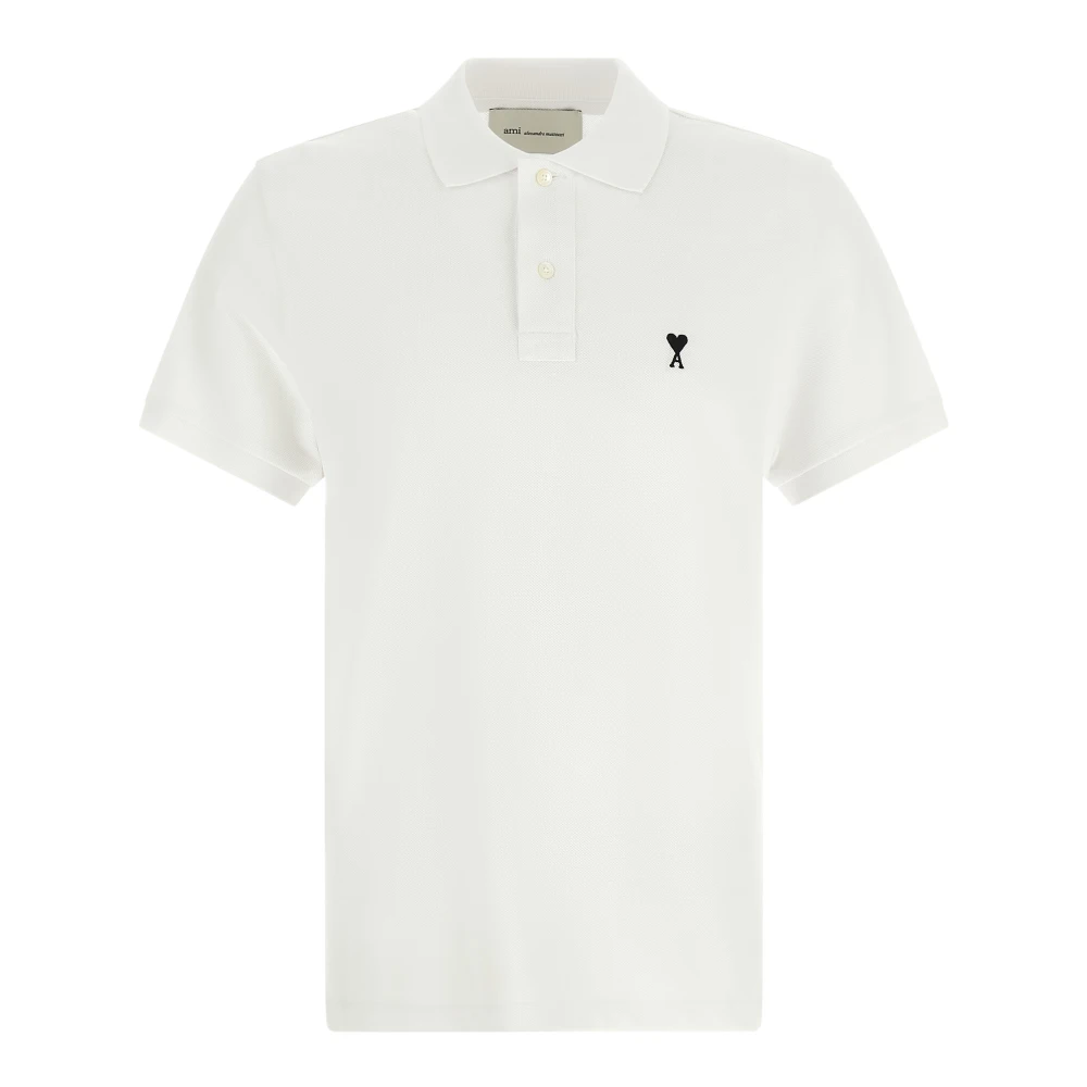Ami Paris Herr Vit Toppar M, Bomull, Ami De Coeur Polo