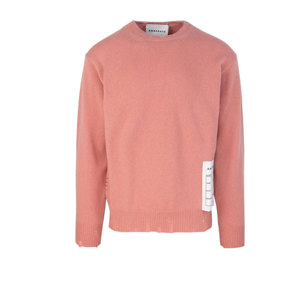 Amaránto Zachte roze trui met vernietigde details Pink Heren