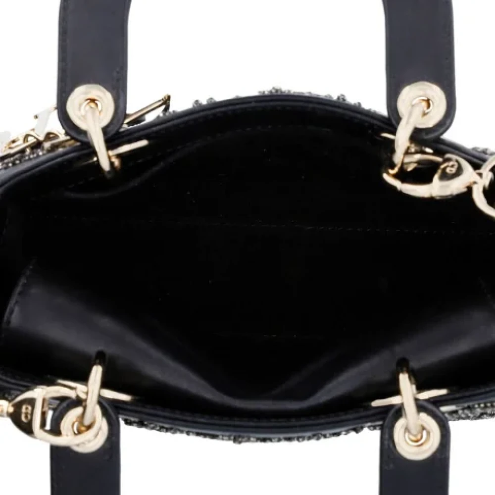 Dior Vintage Pre-owned Leather handbags Black Dames