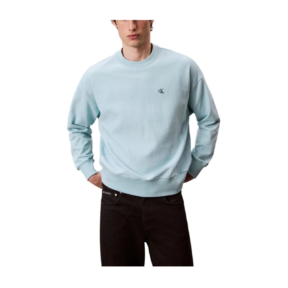 Calvin Klein Men's Blue Regular Crewneck Sweatshirt - Sweatshirts - M - Sweatshirts & Hoodies