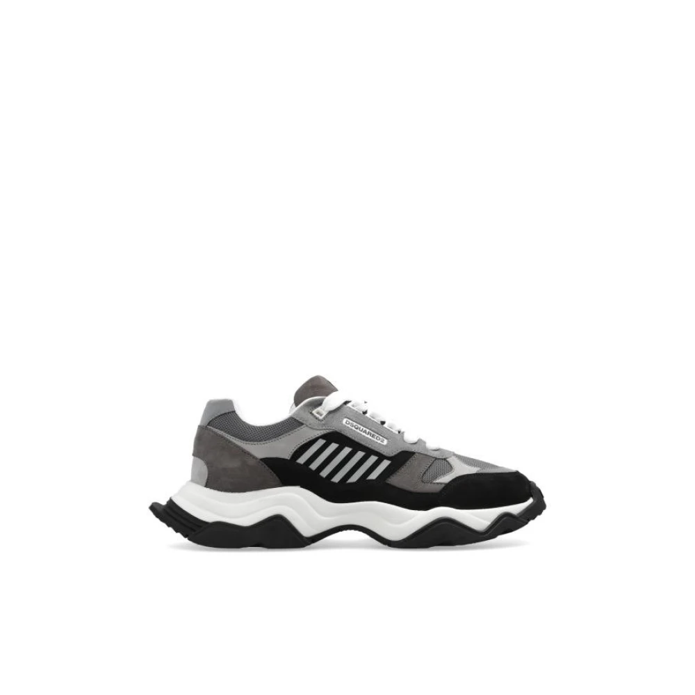 Dsquared2 Wave Lage Sneakers Vetersluiting Heren Schoenen Grijs