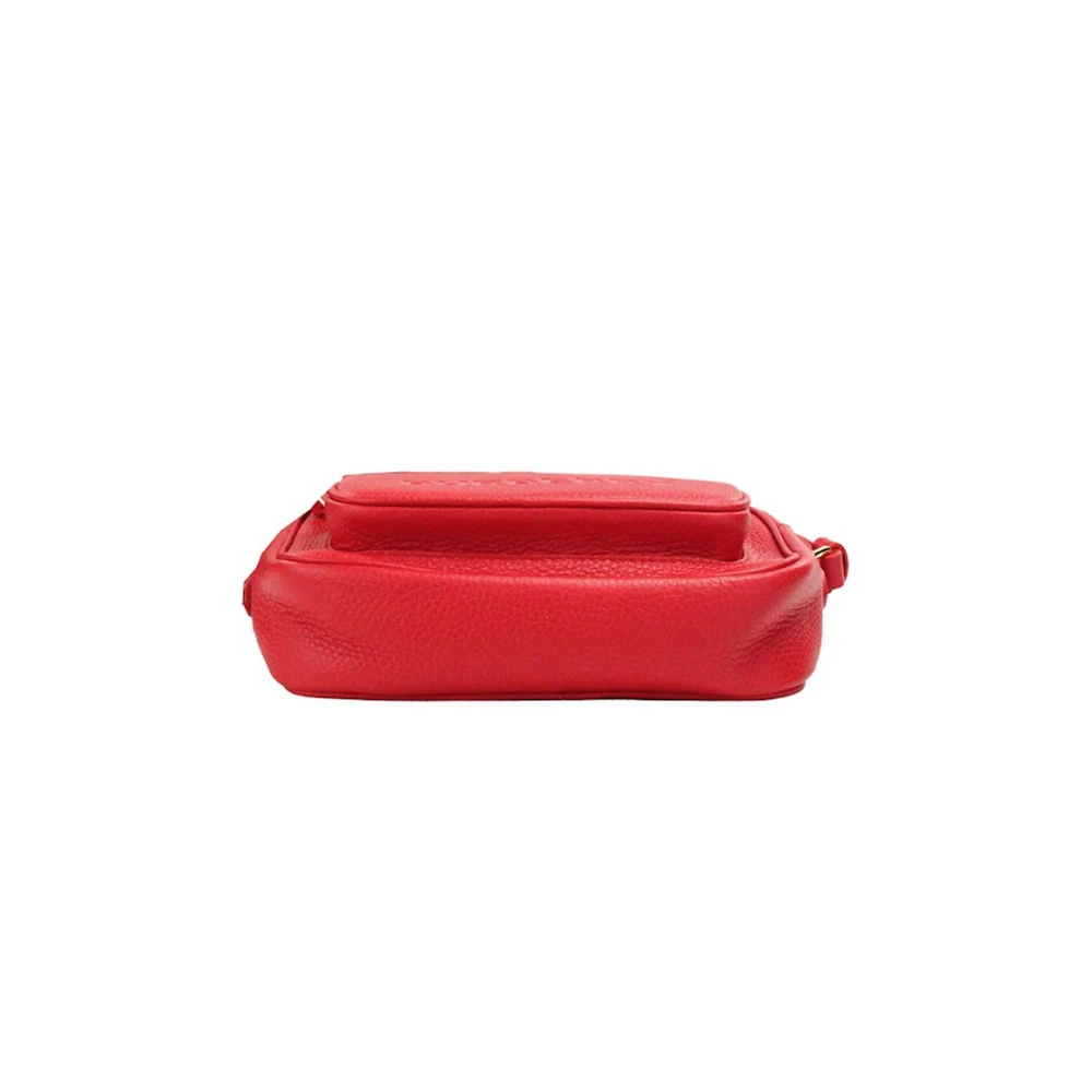 Burberry Rode Leren Camera Crossbody Tas Red Dames