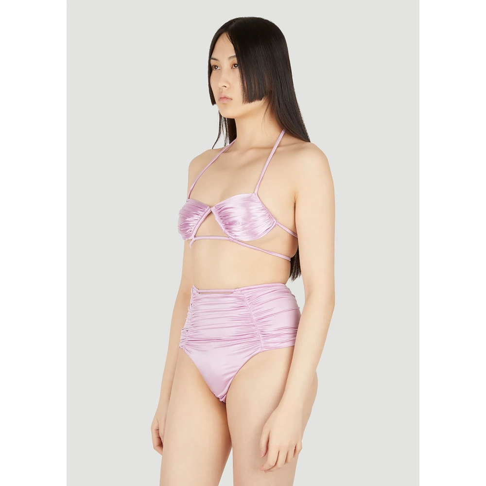 Isa Boulder Glanzende Halternek Bikini Top Pink Dames