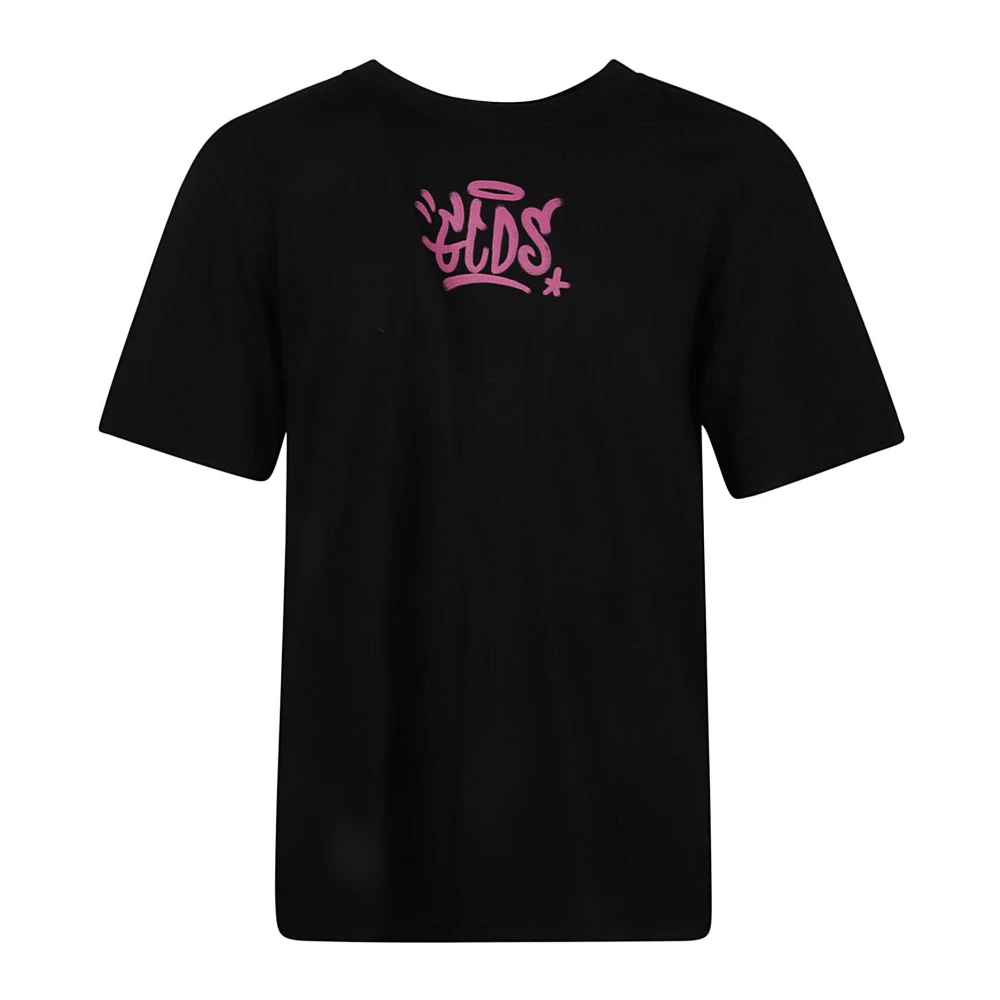 Gcds Zwart Katoenen T-Shirt met Logo Print Black Heren