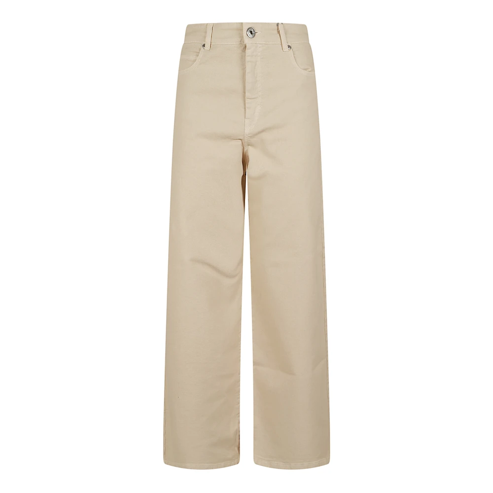 Weekend Max Mara Femme Beige - Medina Wide-Leg Jeans - Jeans - Taille: 40 Fr