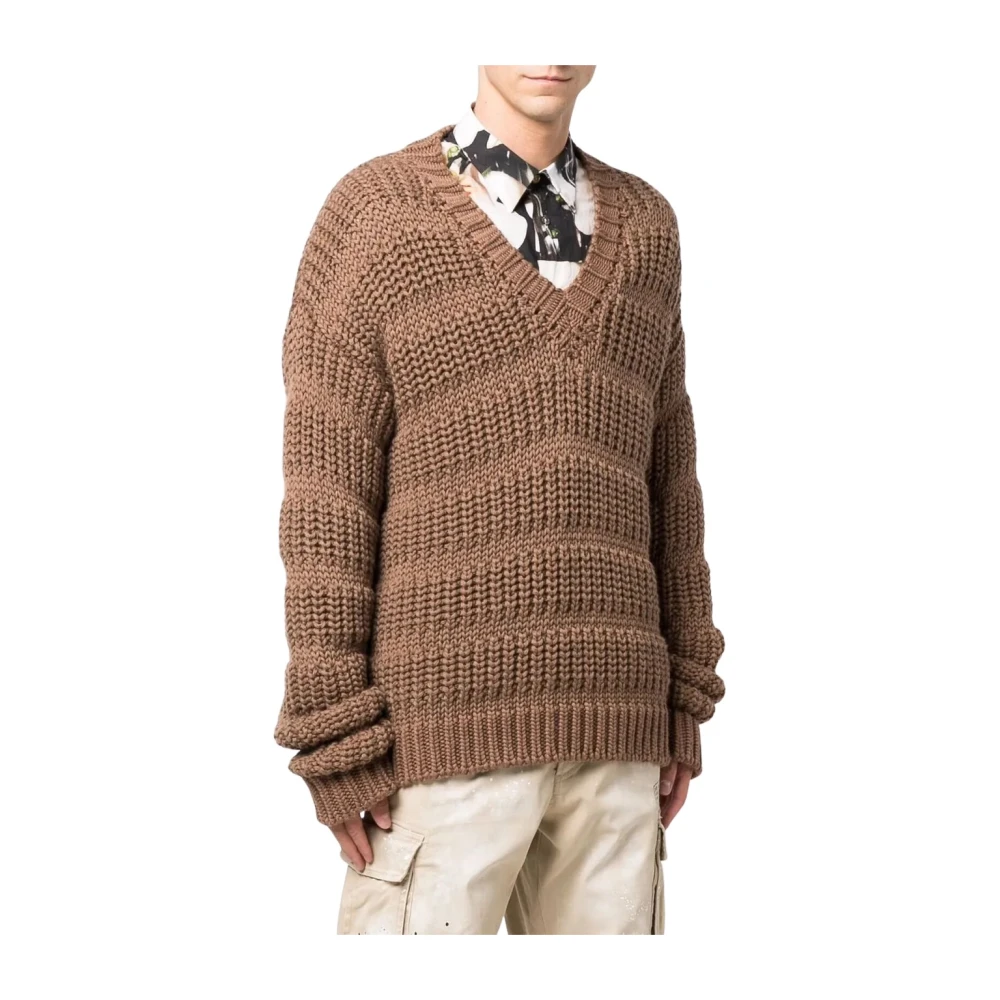 Dsquared2 Stijlvolle Pullover voor Mannen Brown Heren