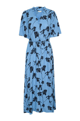 riviera-black-flower-print-lange-jurk