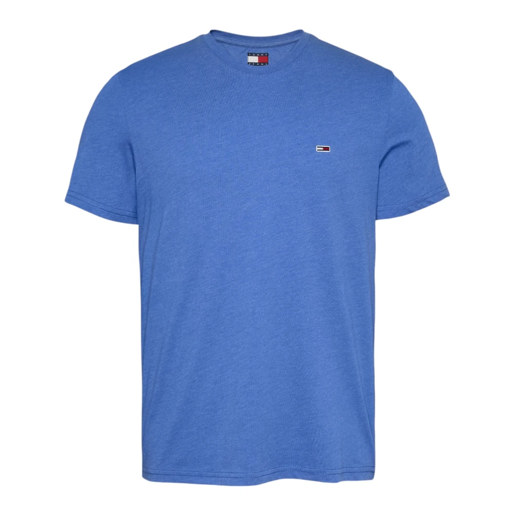 Tommy Jeans Lichtblauw Ronde Hals T-shirt Blue Heren