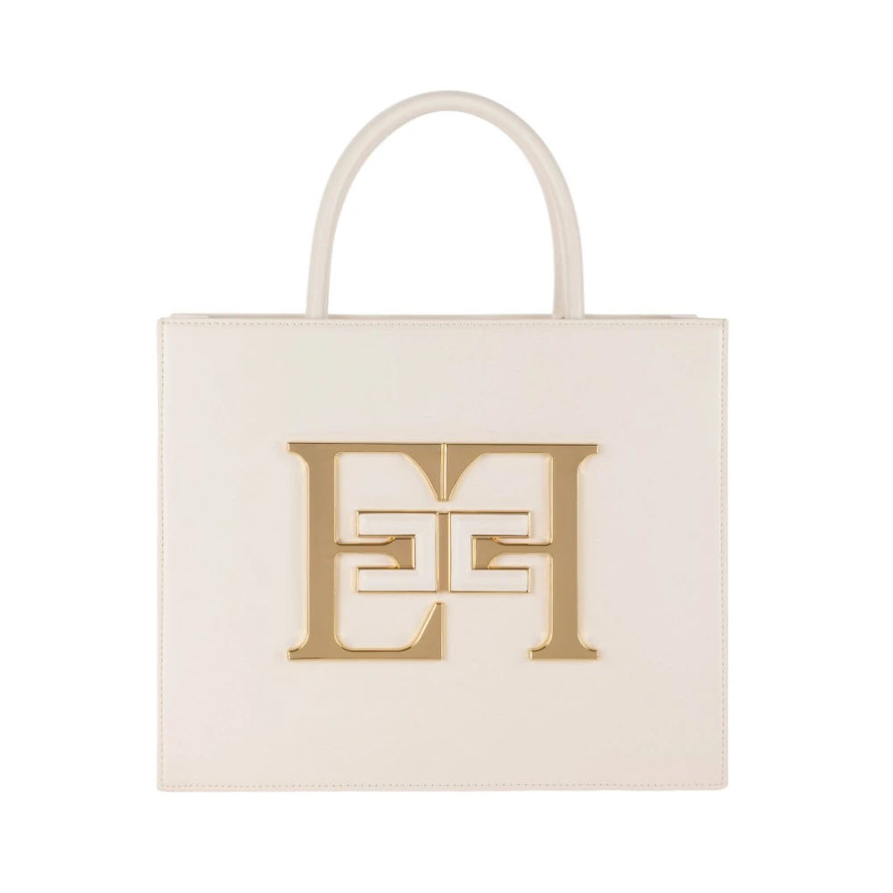 Elisabetta Franchi Stijlvolle Handtas voor Trendy Vrouwen Beige Dames