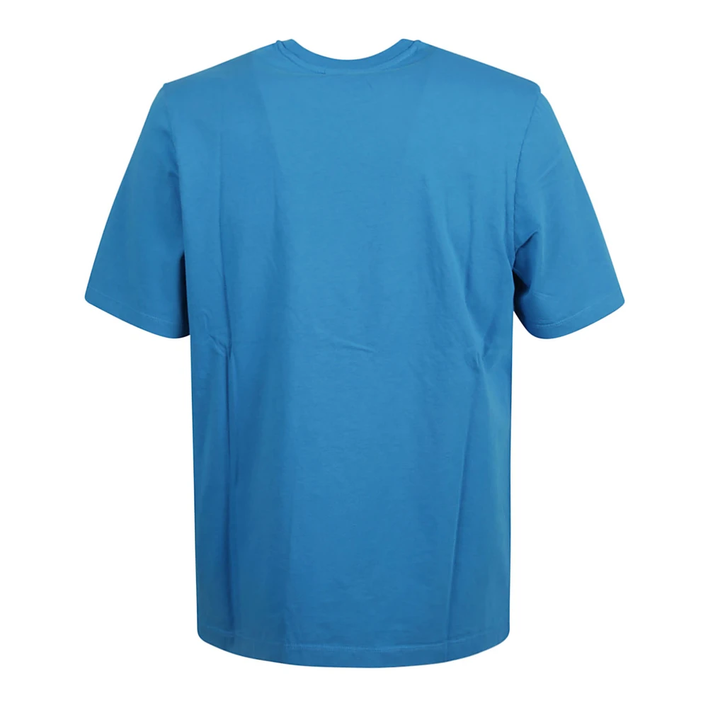 Maison Kitsuné Vos Hoofd Patch T-shirt Blue Heren