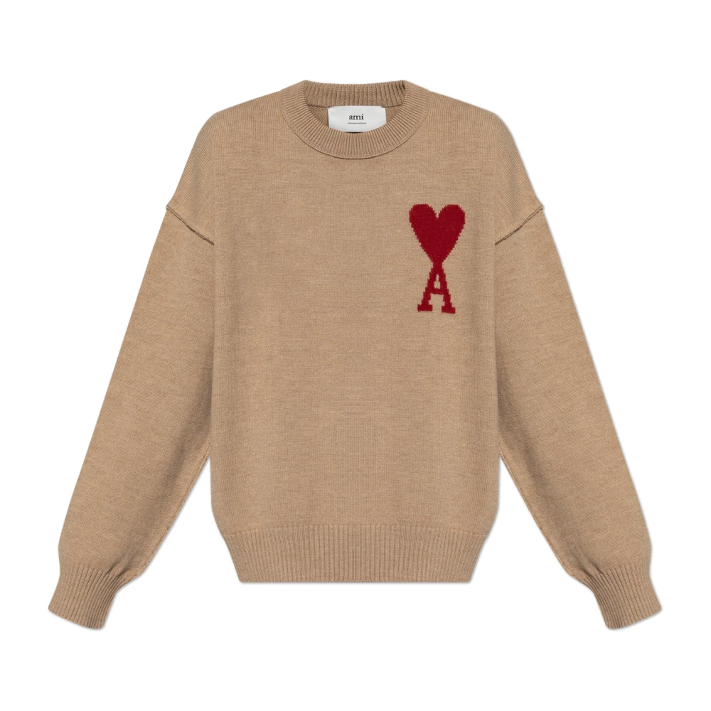 Ami Paris Wollen trui Beige Heren