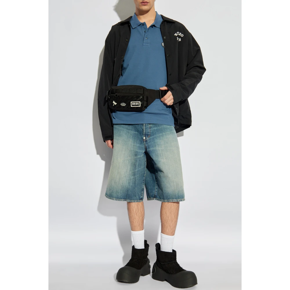Kenzo Denim shorts met vintage effect Blue Heren