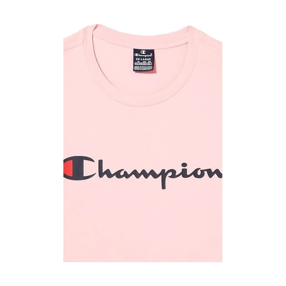 Champion Legacy Logo Tee in Roze Pink Heren