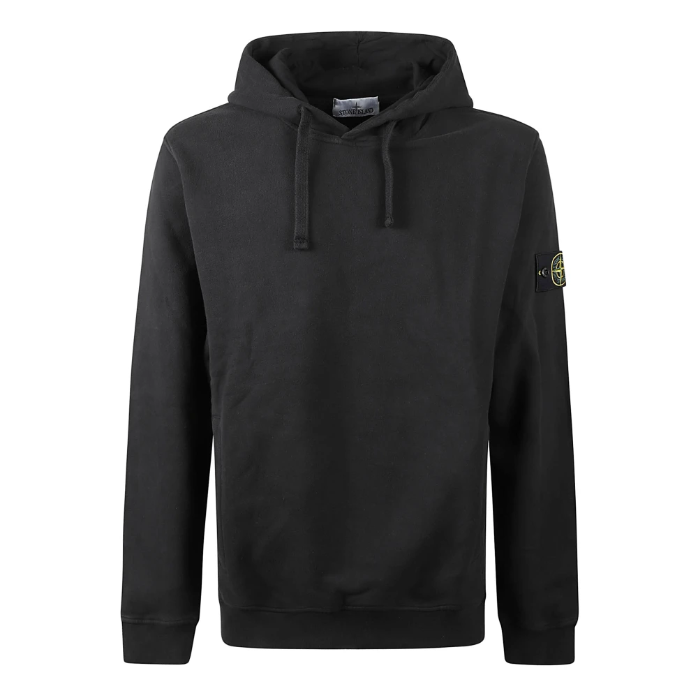 Stone Island Casual Hoodie voor Mannen Black Heren