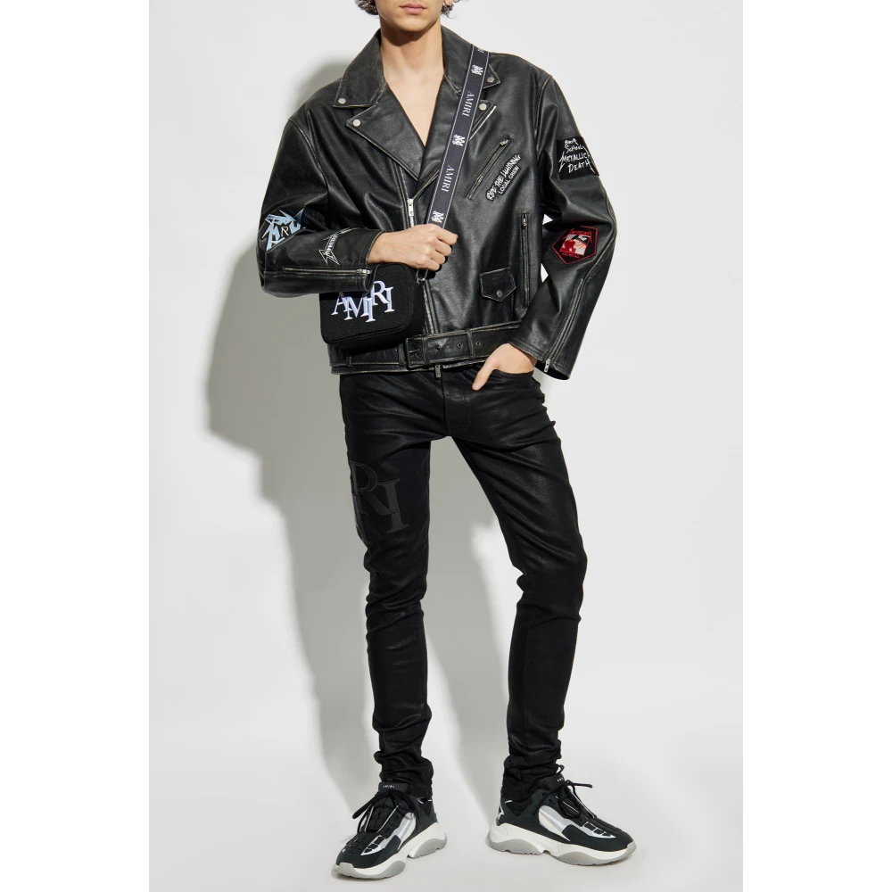 Amiri Jeans met logo Black Heren