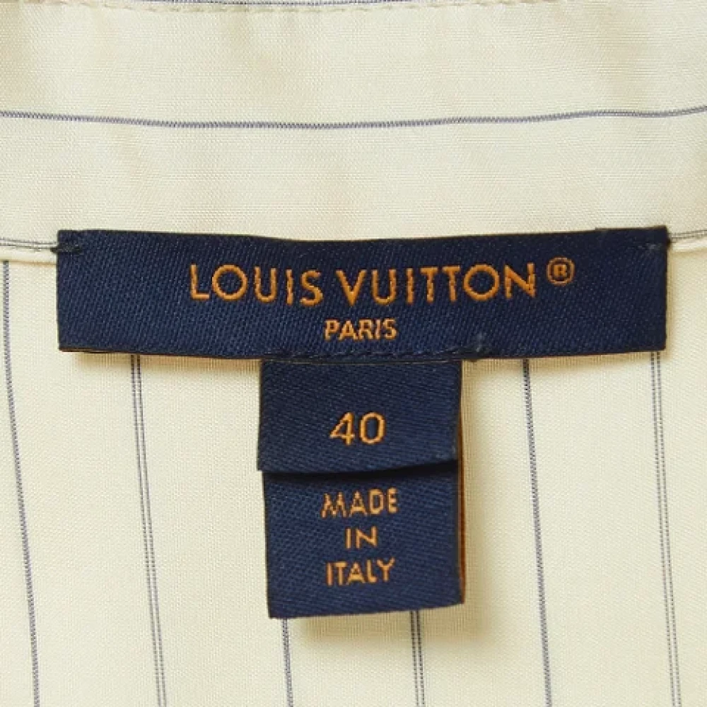 Louis Vuitton Vintage Pre-owned Silk tops Beige Dames