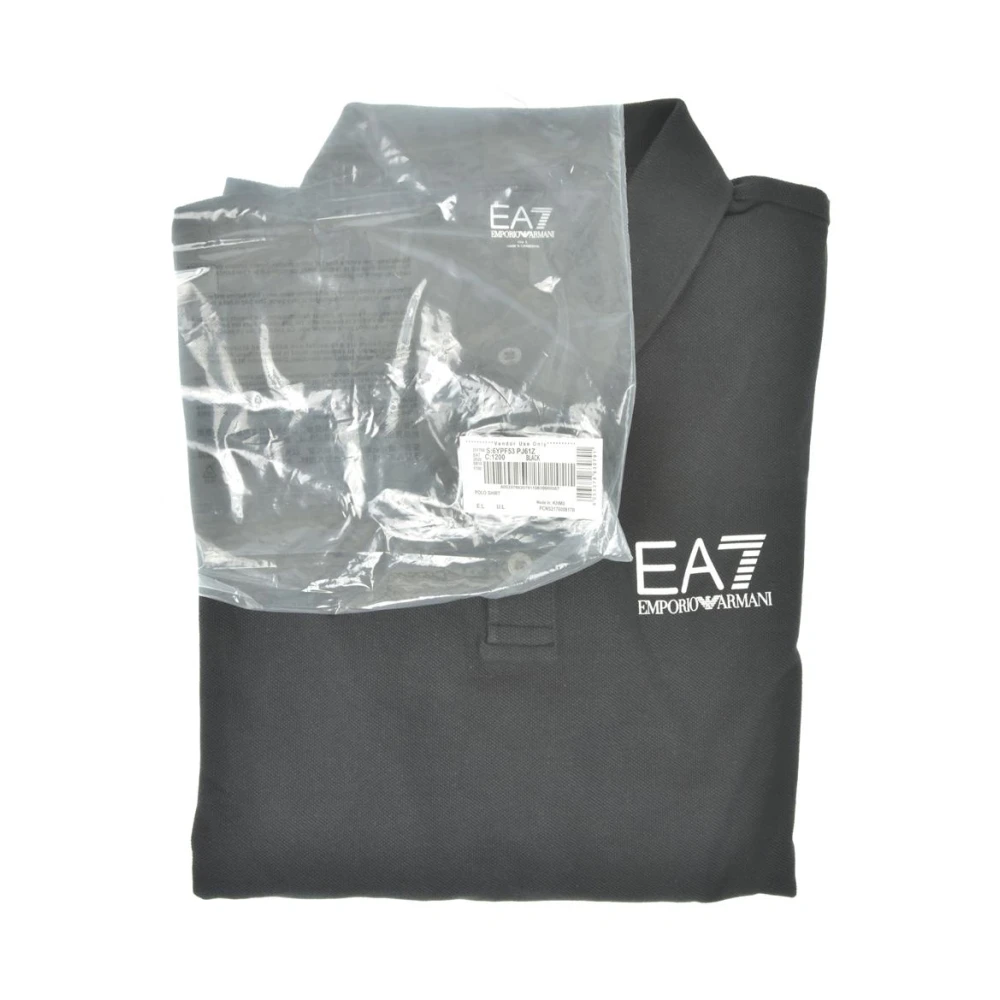Emporio Armani EA7 Klassieke Polo Shirt voor Mannen Black Heren