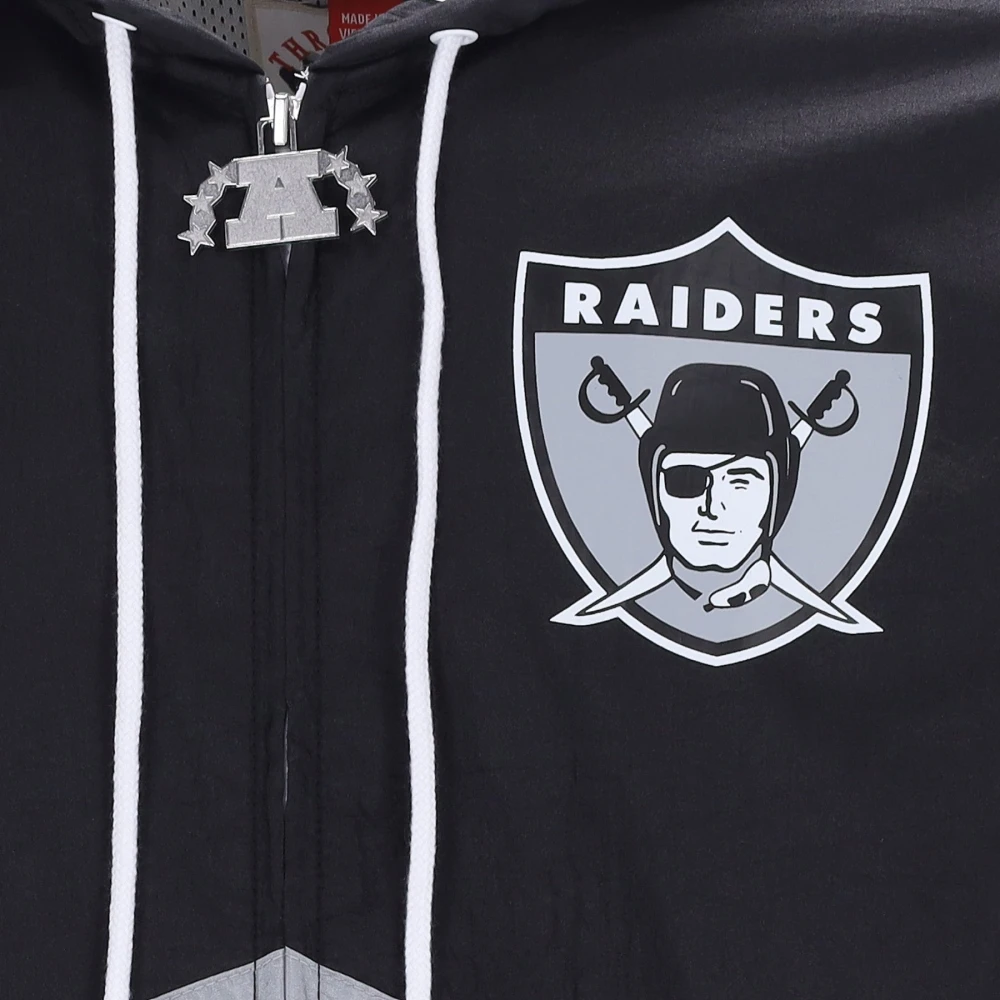 Mitchell & Ness Oakland Raiders Windbreaker Full Zip Zwart Black Heren