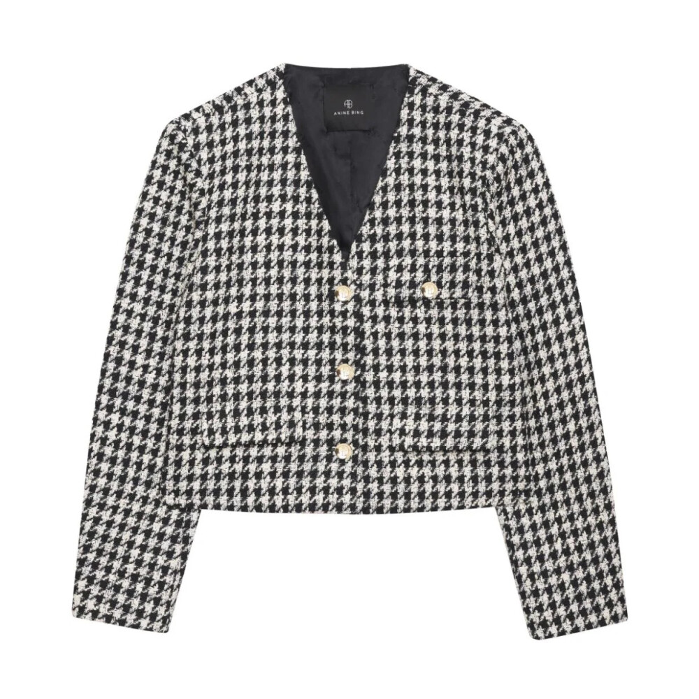 Veste tweed pied de poule best sale