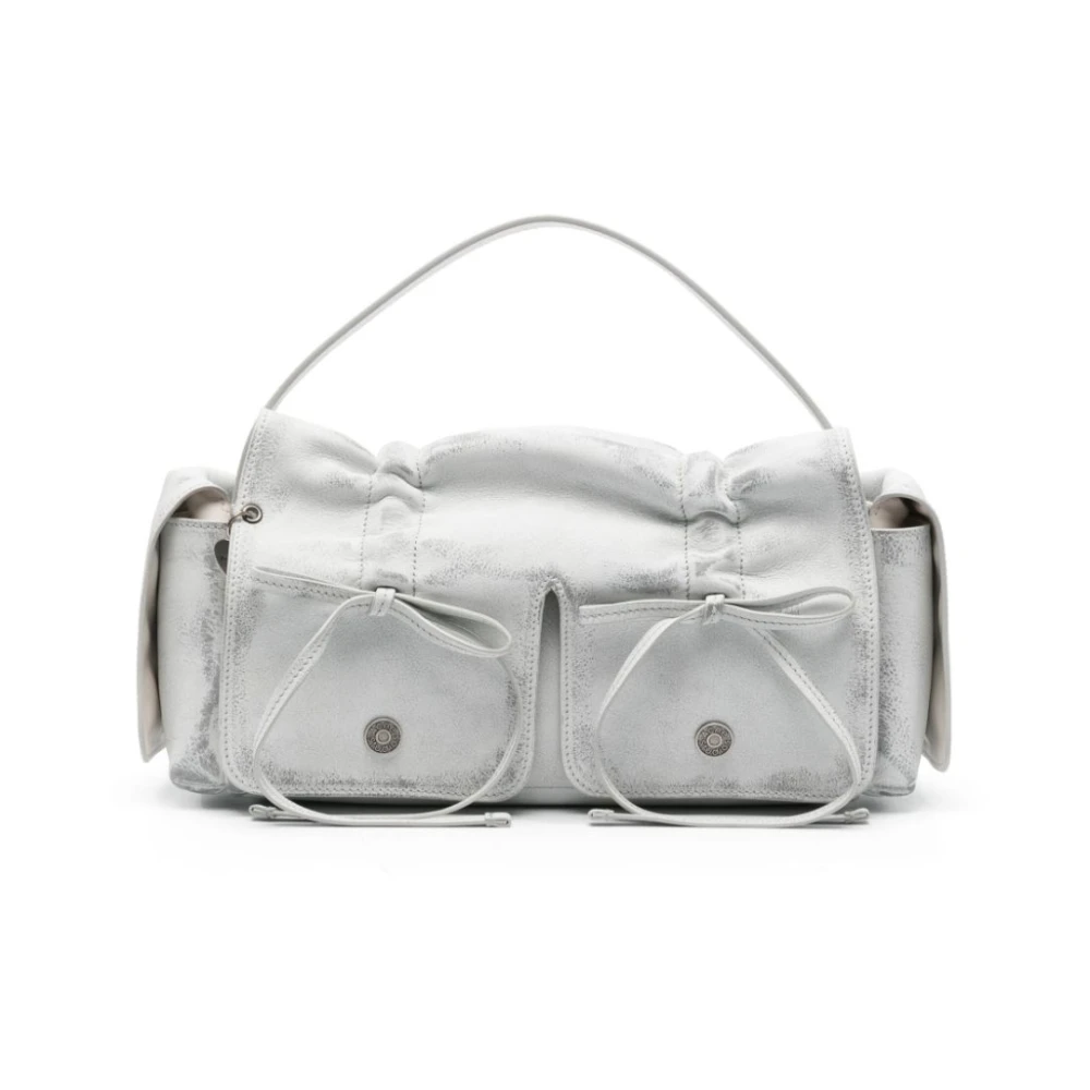 Acne Studios Witte leren multipocket tas White Dames