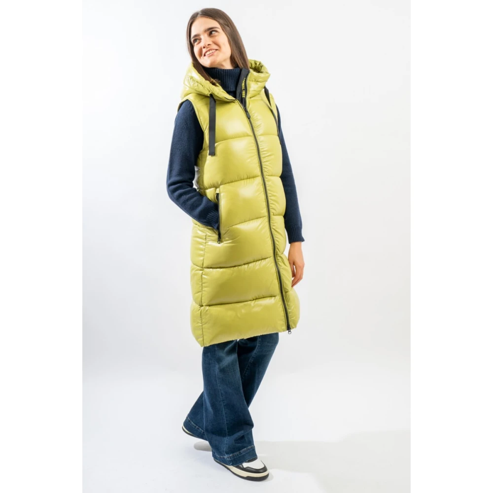 Save The Duck Gilet met capuchon voor dames Iria Yellow Dames