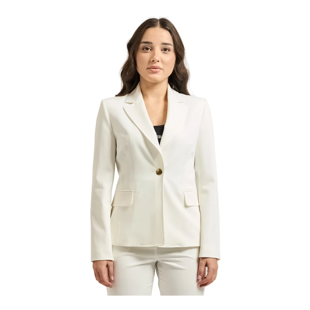 Pennyblack Donna Bianco Blazer In Twill Monopetto