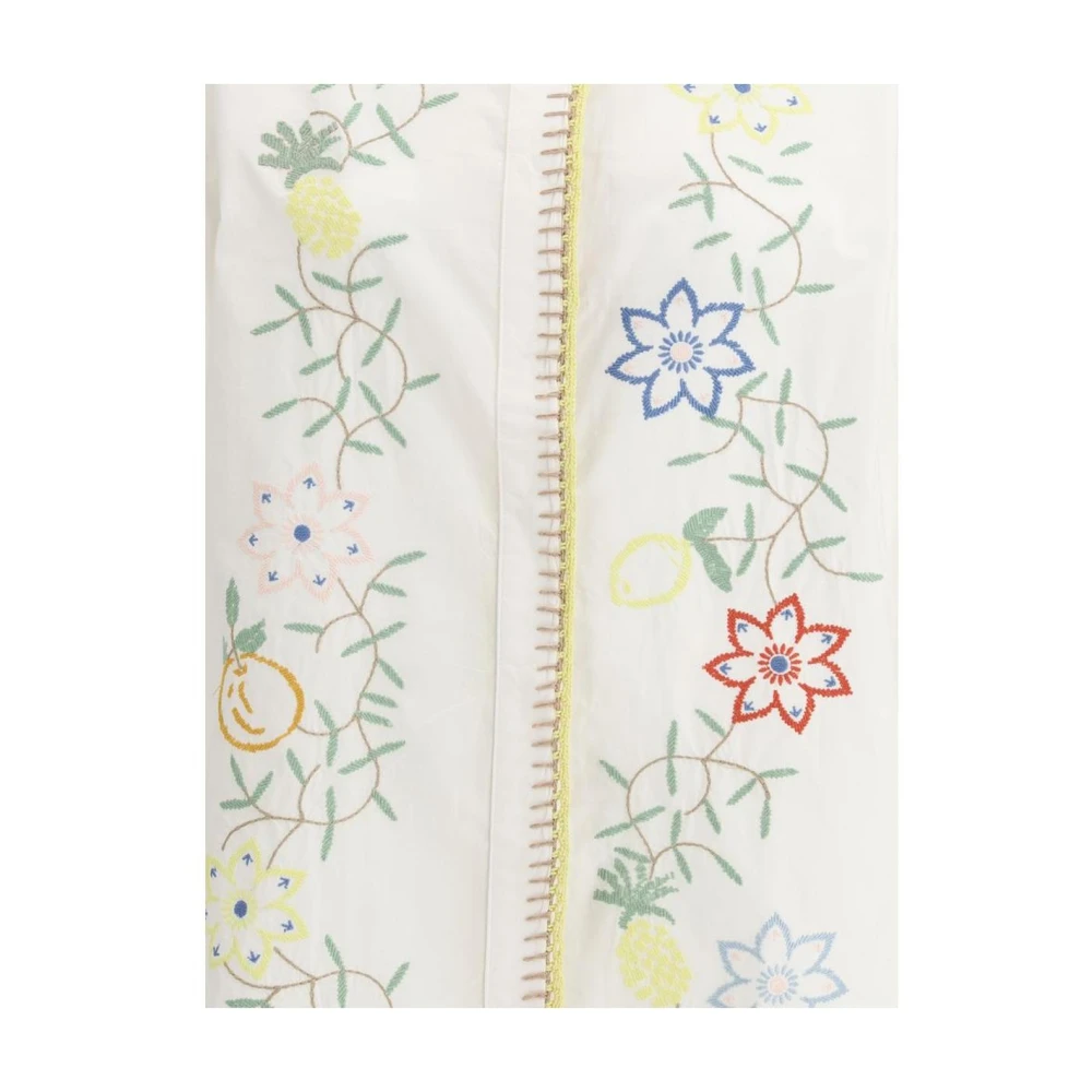 Alemais Bloemen Geborduurd Overhemd Model White Dames