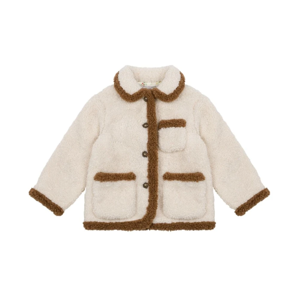 Philosophy di Lorenzo Serafini Faux Shearling Peter Pan Krage Kappa Beige, Flicka