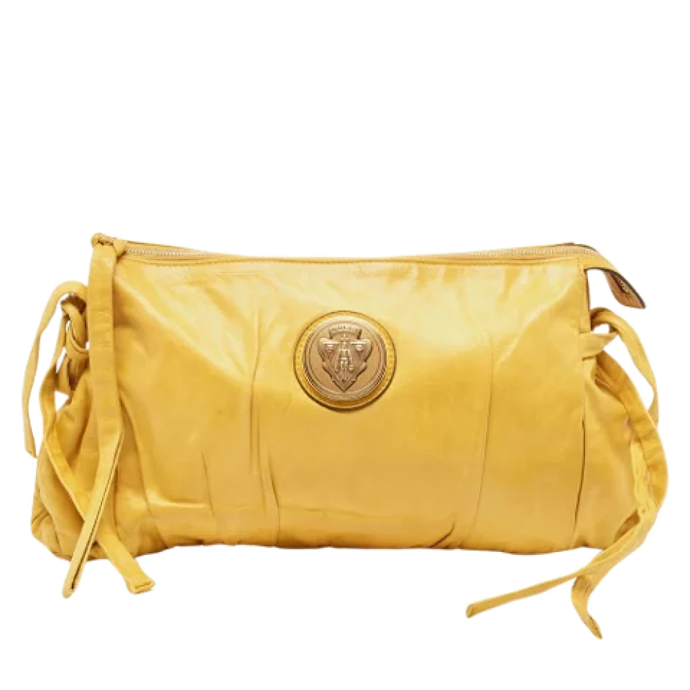 Gucci Vintage Pre-owned Leather clutches Yellow Dames