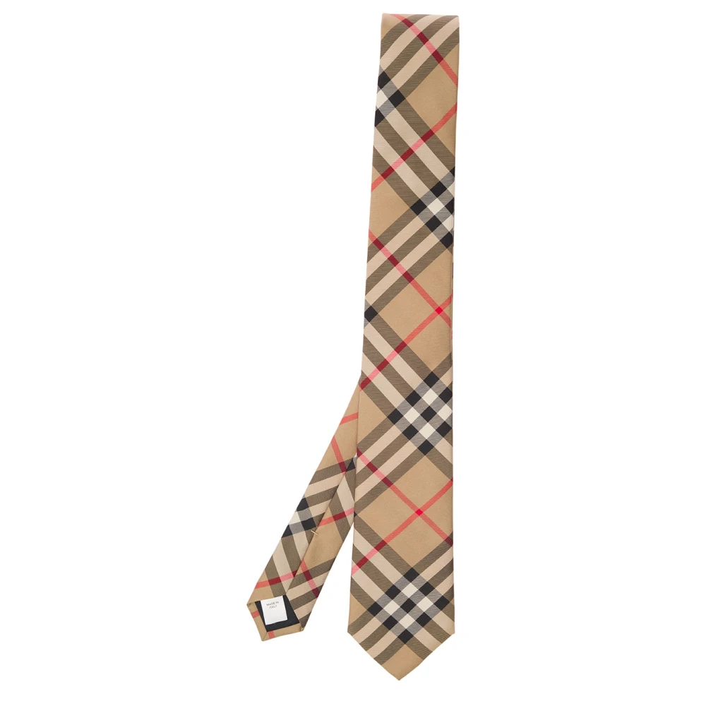 Burberry Men's Beige Vintage Check Silk Tie