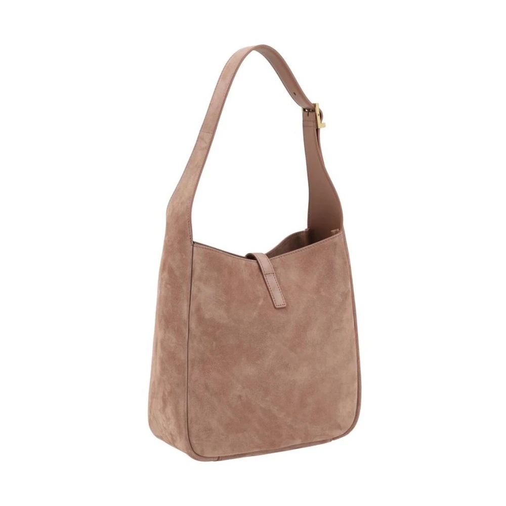 Saint Laurent Suède Leren Schoudertas Pink Dames