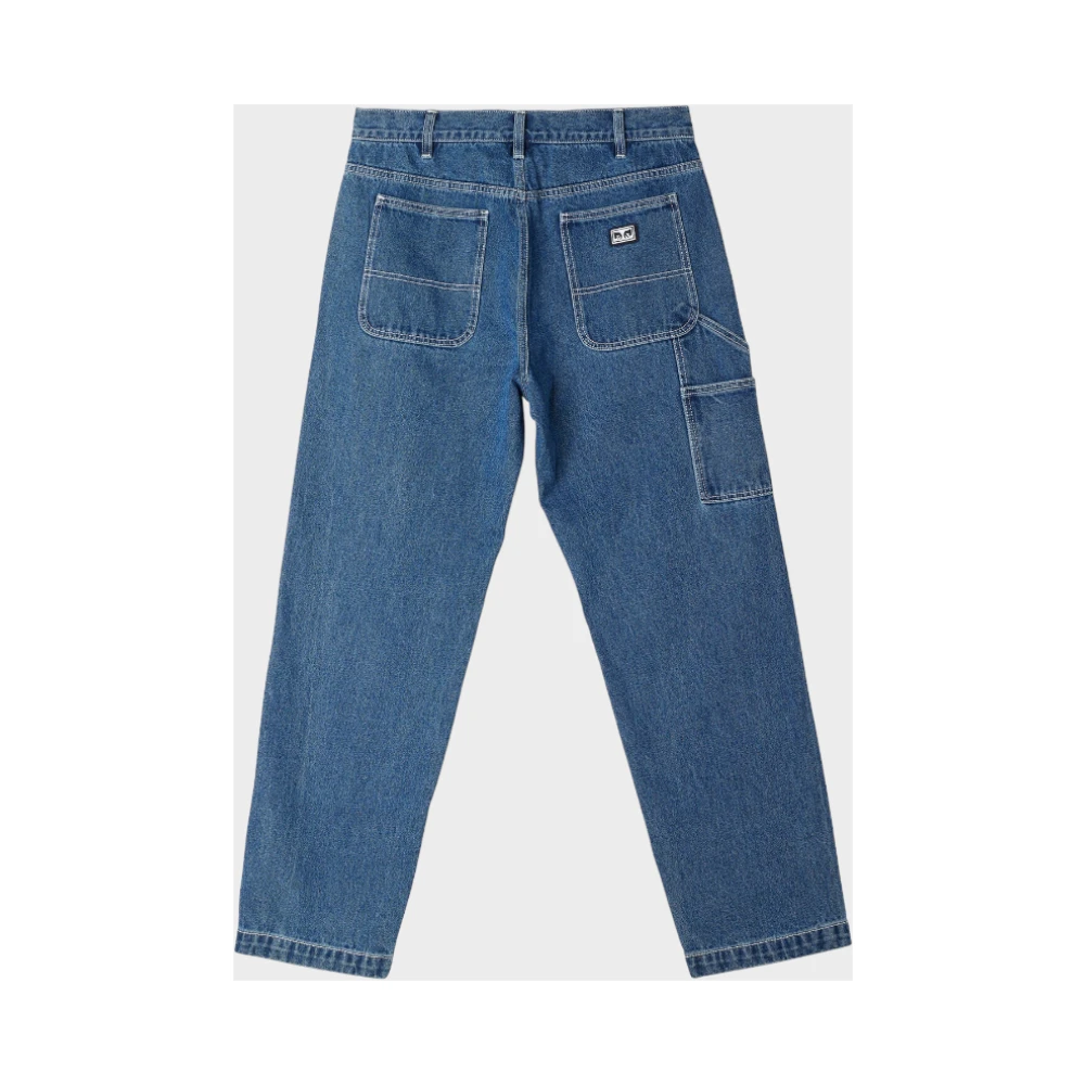 Obey Relaxed Fit Timmerman Denim Jeans Blue Heren