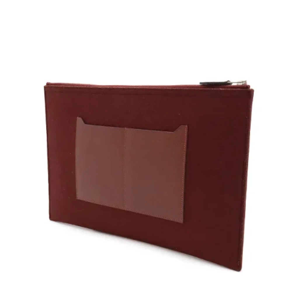 Hermès Vintage Pre-owned Canvas clutches Brown Heren
