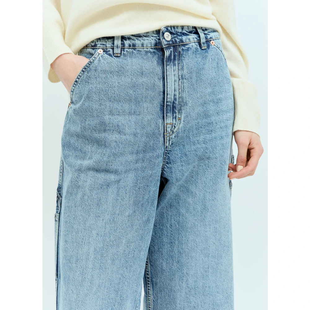 Our Legacy Gewassen Denim Half-Cut Jeans Blue Dames
