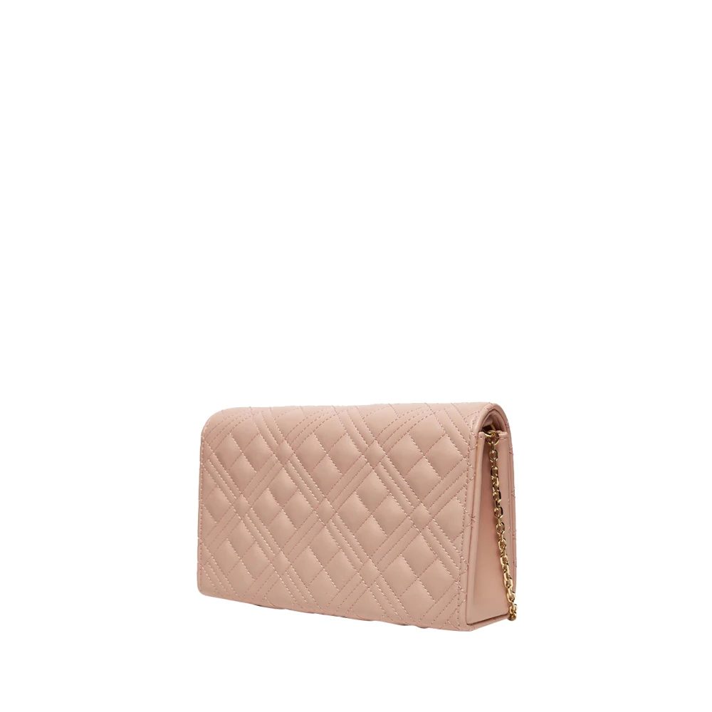 Moschino Chique Roze Schoudertas met Gouden Logo Pink Dames