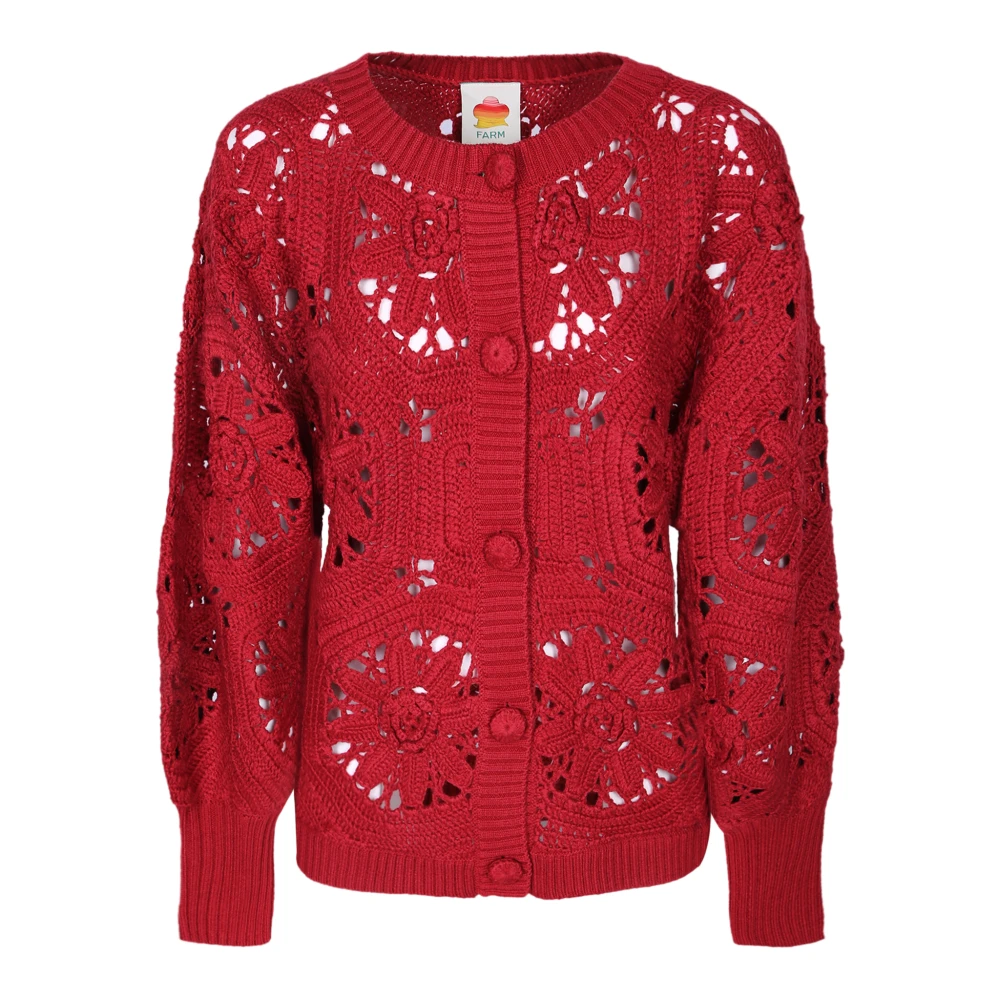 Farm Rio Women's Red Cardigans, Xs, Cardigans