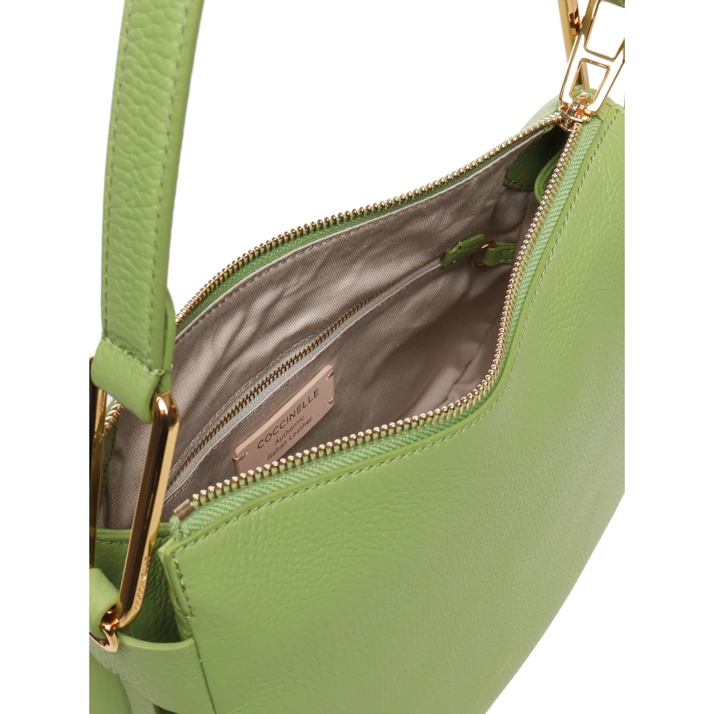Coccinelle Groene Leren Tas met Ritssluiting Green Dames