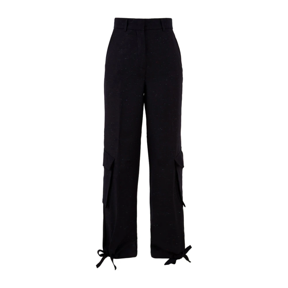 Beatrice .B Women's Blue Trousers With Native Pattern