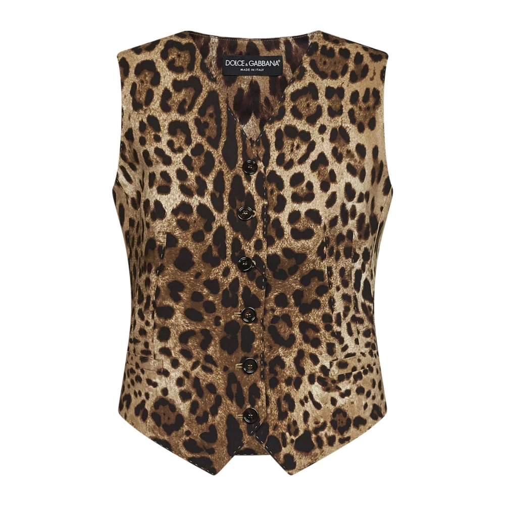 Dolce & Gabbana Leo Vest - Female - Waistcoats - Multicolor - L - Jackets