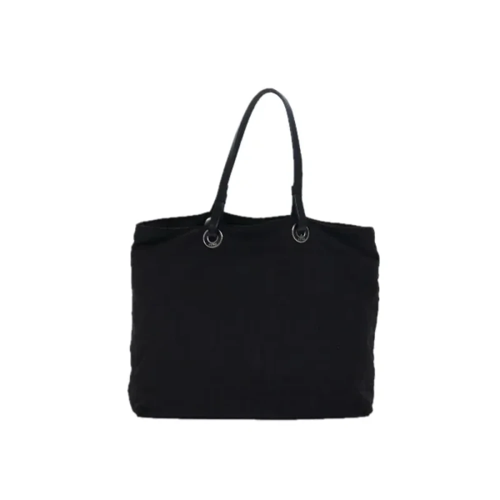 Fendi Vintage Pre-owned Canvas handbags Black Dames
