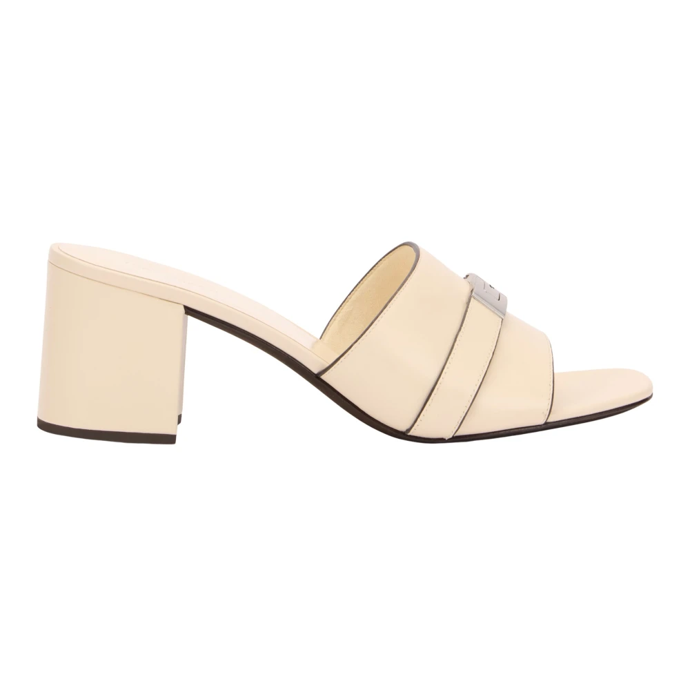 Tory Burch Women's Beige Heeled Mules, 3 Uk, Leelee Heeled Sandal