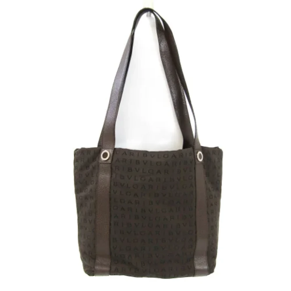 Bvlgari Vintage Pre-owned Leather handbags Brown Dames