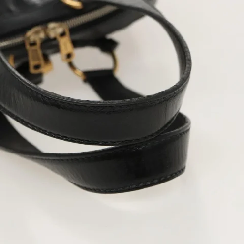 Saint Laurent Vintage Pre-owned Leather handbags Black Dames