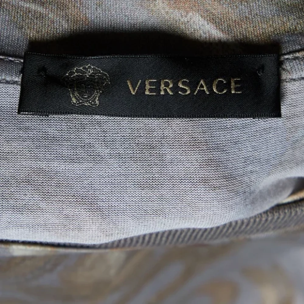Versace Pre-owned Cotton tops Gray Dames
